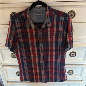 Toad&Co Red and Blue Plaid Casual Shirt